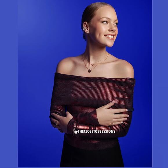 ZARA Metallic Knit Top NWT - Picture 12 of 16